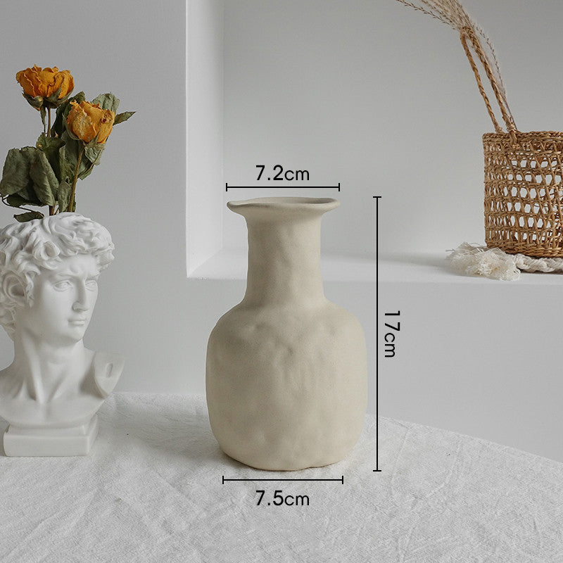 Simplicity Ceramic Vase Dry Flower Arrangement Home Decoration Ornament Living Room Display Art Vases